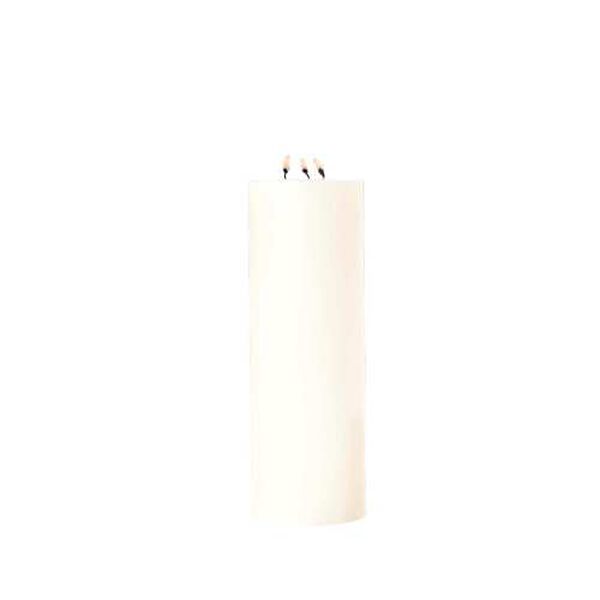 3-Wick Unscented Pillar Candle - 5 x 14, image 3