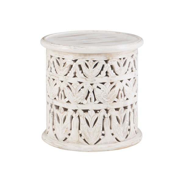 Indie White Side Table, image 1