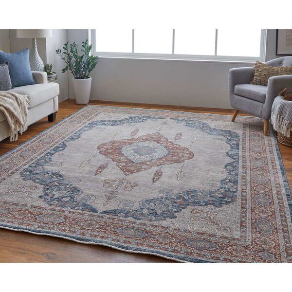Marquette Gray Red Blue Area Rug, image 2