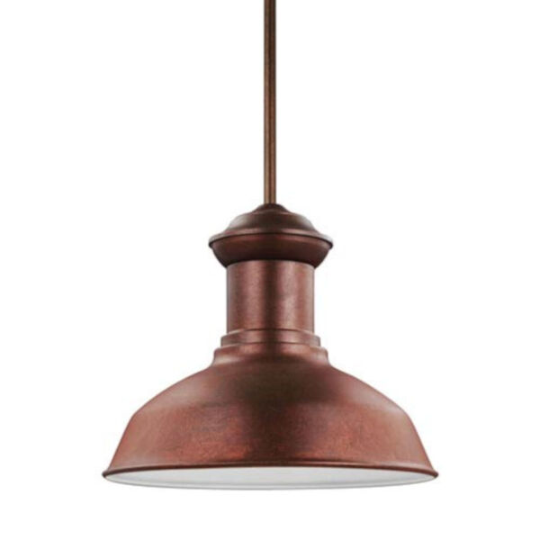 Lex Weathered Copper One-Light Outdoor Pendant, image 1