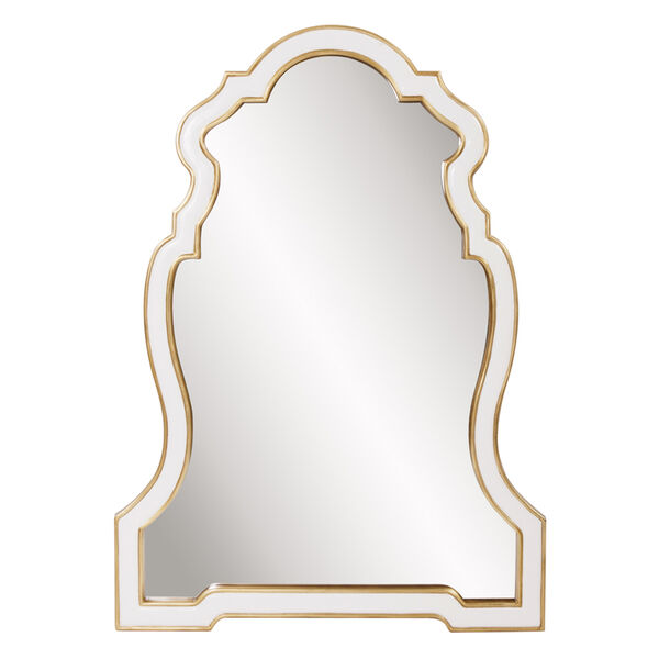 Cleopatra White Keyhole Mirror, image 2