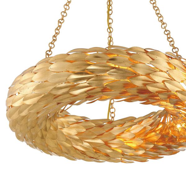 Broche Antique Gold Six-Light Pendant, image 6
