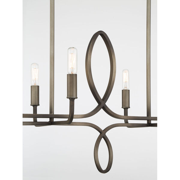 Yorkville Aged Darkwood with Silver Pati Eight-Light Island Chandelier, image 6