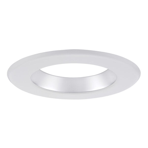 Chrome White Six-Inch Recessed Trim Ring, image 1