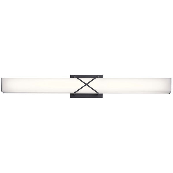 Trinsic Matte Black Three-Light LED Bath Bar, image 4