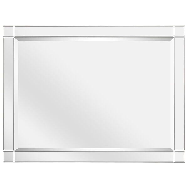 Moderno Clear 40 x 30-Inch Squared Corner Beveled Rectangle Wall Mirror, image 3