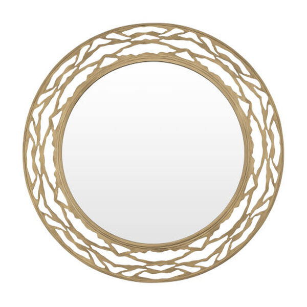 Kato Havana Gold 33-Inch Round Wall Mirror, image 1