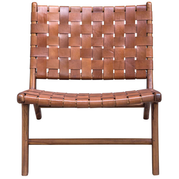 Plait Natural Woven Leather Accent Chair, image 1