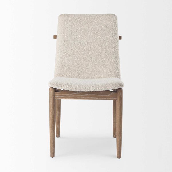 Cavett Cream and Light Brown Upholstered Dining Chair, image 2