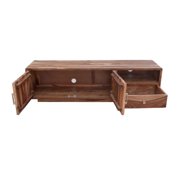 Vacation Natural Low Console with Cabinet and Drawer, image 6