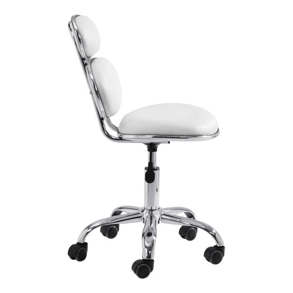 Iris White and Silver Office Chair, image 3