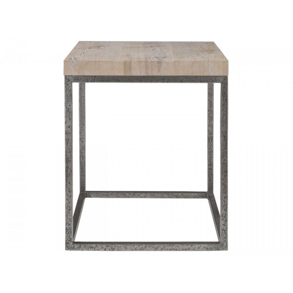 Signature Designs Natural and Distressed Iron Foray Square End Table, image 2