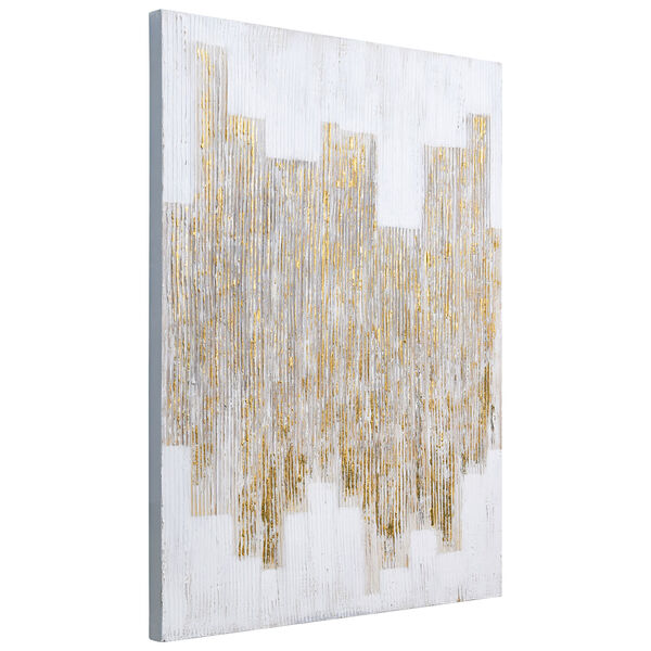 The City Textured Glitter Unframed Hand Painted Wall Art, image 3