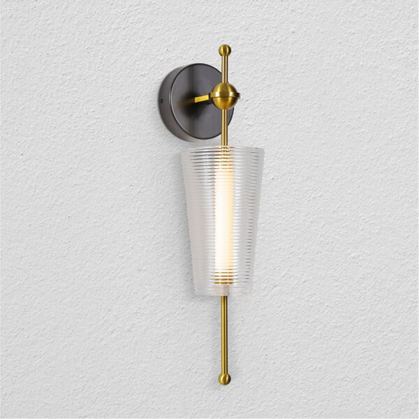 Toscana Oil Rubbed Bronze and Antique Brass LED Wall Sconce, image 1