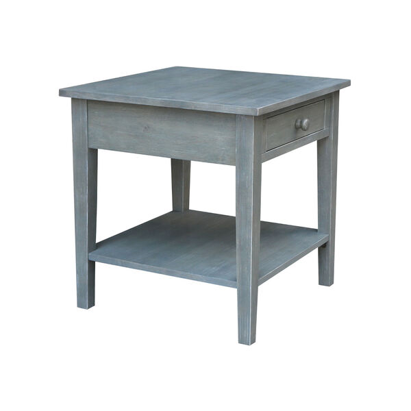 Spencer Antique Washed Heather Gray End Table, image 4