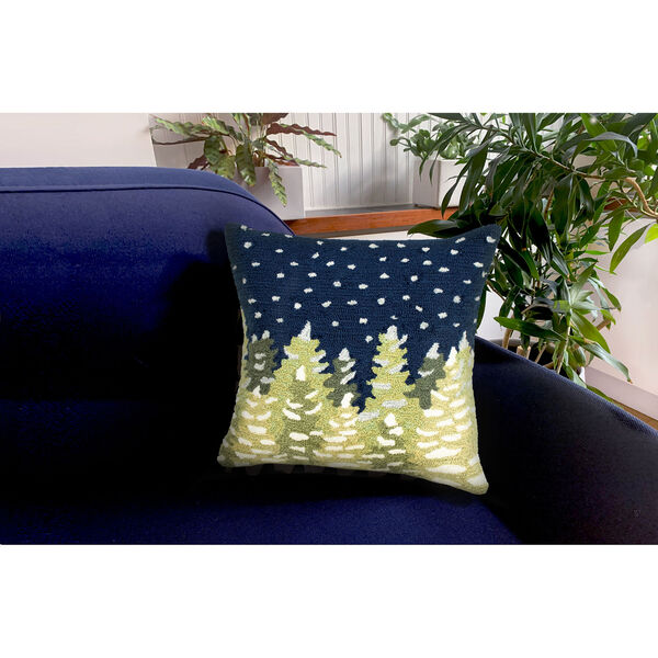 Frontporch Let It Snow Midnight Navy Outdoor Pillow, image 3