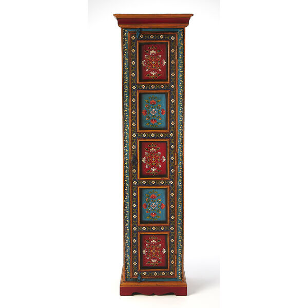 Artifacts Multicolor Amir Hand Painted Tall Cabinet, image 3