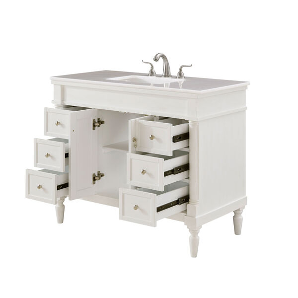 Lexington Antique White 42-Inch Vanity Sink Set, image 4