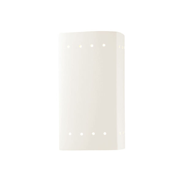 Ambiance Gloss White Five-Inch Closed Top GU24 LED Rectangle Outdoor Wall Sconce, image 1
