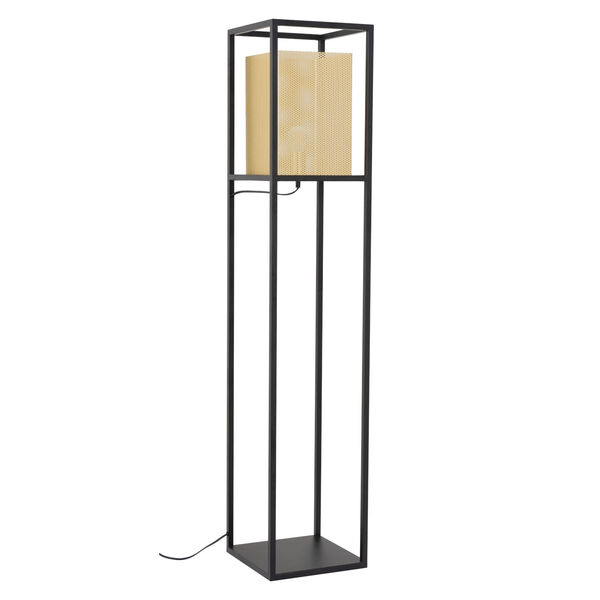 Yves Gold and Black One-Light Floor Lamp, image 3