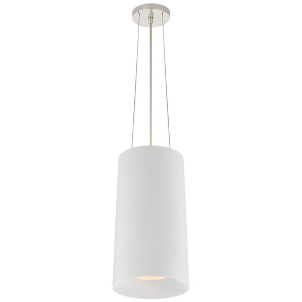 Halo Tall Hanging Shade in Matte White by Barbara Barry, image 1