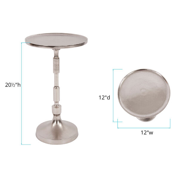 Candlestick Nickel Martini Table, image 6