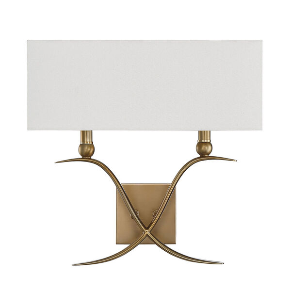 Linden Warm Brass Two-Light Wall Sconce, image 2