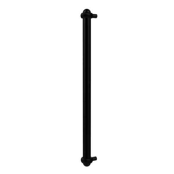 18 Inch Refrigerator Pull with Twisted Accents, Matte Black, image 1