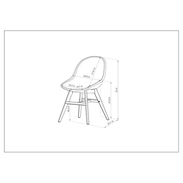 Amazonia White 21-Inch Width Chair Set, 4-Piece, image 3