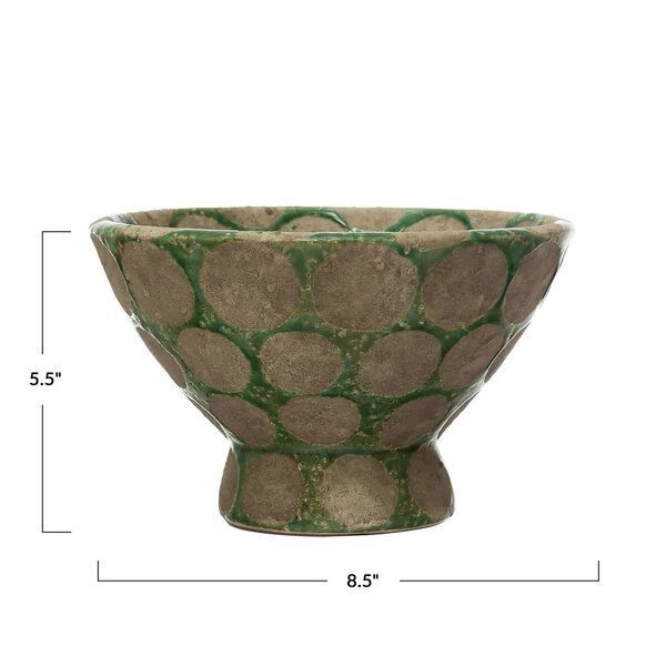 Multicolor Terra-Cotta Footed Bowl, image 4