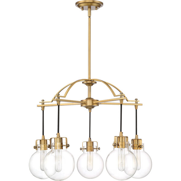 Sidwell Weathered Brass Five-Light Chandelier, image 2