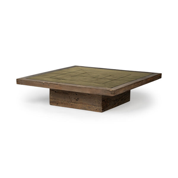 Kandinsky Brown Square Solid Wood Coffee Table, image 1