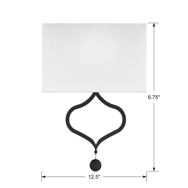 Derby Black Forged Two-Light Wall Sconce, image 4
