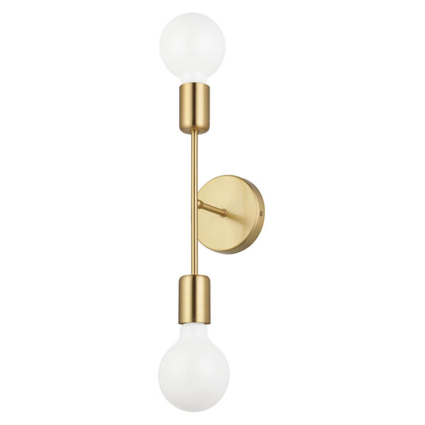 Avondale Brushed Gold Two-Light Wall Sconce, image 1