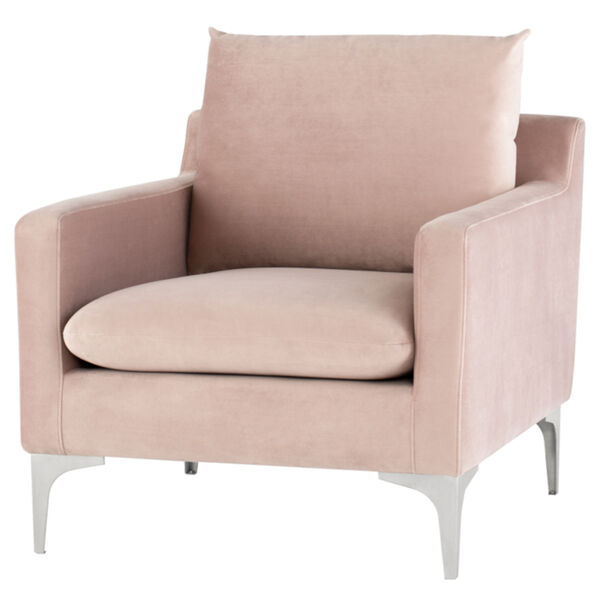 Anders Blush and Silver Occasional Chair, image 1