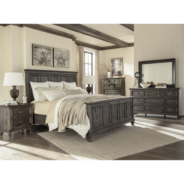 Calistoga King Panel Bed in Weathered Charcoal, image 3