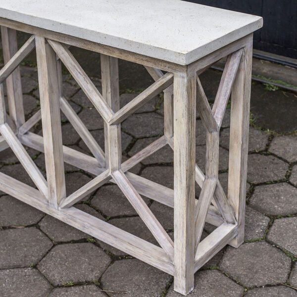Catali Ivory Stone Console Table, image 5