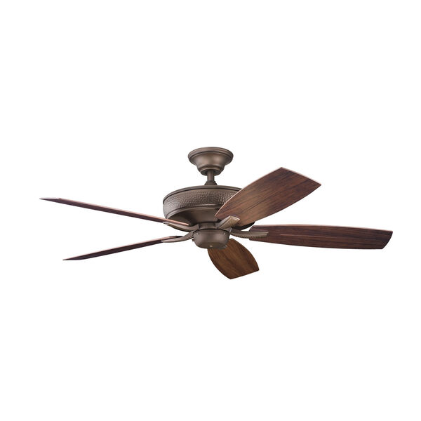 Monarch II Patio Weathered Copper Powder Coat 52-Inch Energy Star Ceiling Fan with Reversible Walnut Blades, image 1