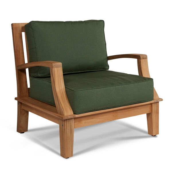 Grande Fern Green Outdoor Club Chair with Sunbrella Fern Cushion, image 1