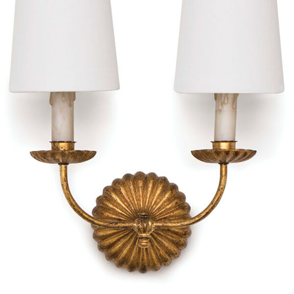 Clove Antique Gold Leaf Two-Light Wall Sconce, image 6