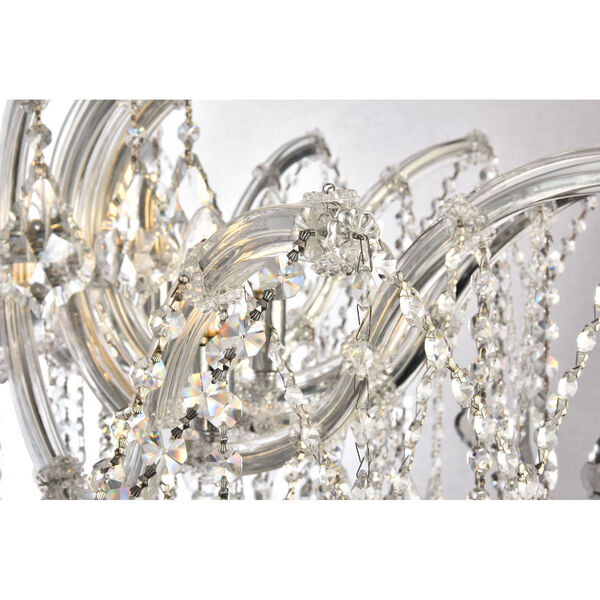 Maria Theresa Chrome 36-Inch Eight-Light Flush Mount with Clear Elegant Cut Crystal, image 3