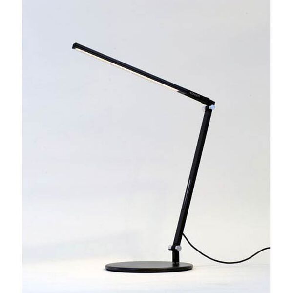 Z-Bar Solo Mini Metallic Black LED Desk Lamp with Warm Light , image 1