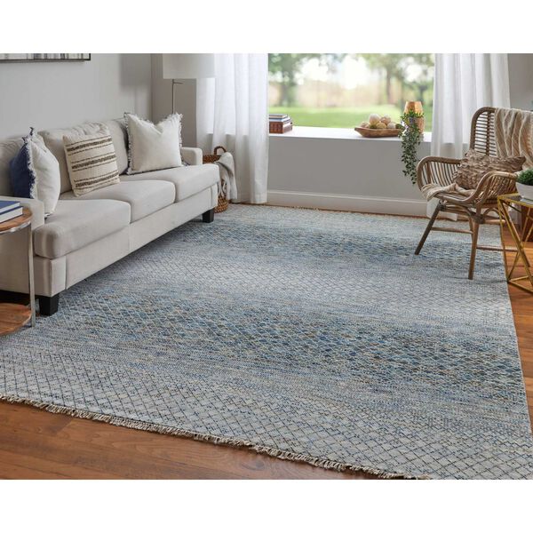 Branson Blue Ivory Brown Rectangular 5 Ft. 6 In. x 8 Ft. 6 In. Area Rug, image 3