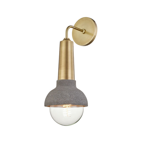 Macy Aged Brass One-Light Wall Sconce, image 1