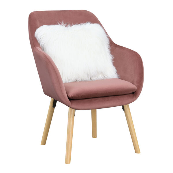 Take a Seat Blush Velvet Charlotte Accent Chair, image 3