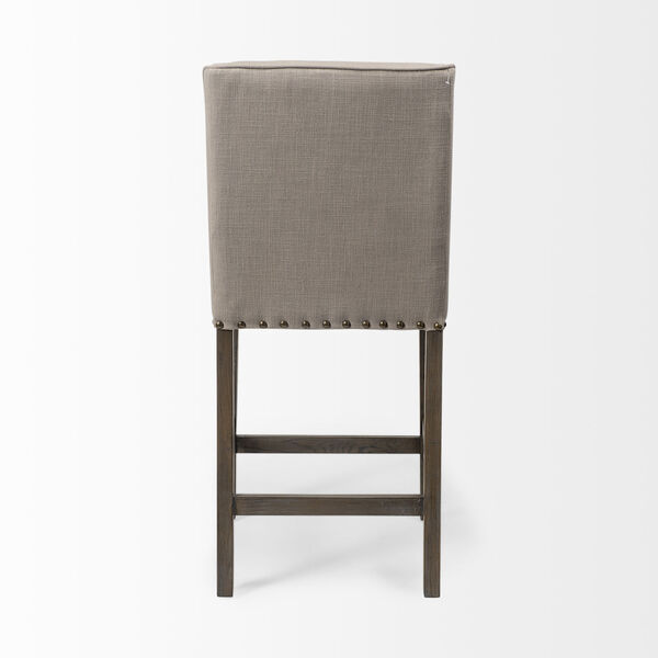 Kensington Brown and Cream Upholstered Seat Counter Height Stool, image 5