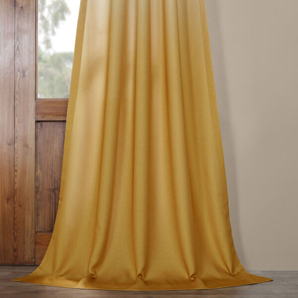 Ombre Faux Linen Semi Sheer Curtain Single Panel, image 2