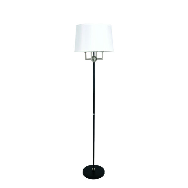 Alpine Black Satin Nickel 65-Inch Four-Light Floor Lamp, image 1