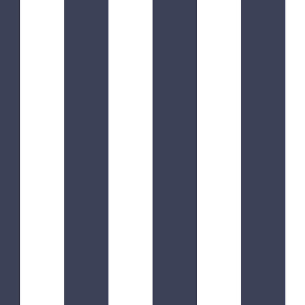 Tent Stripe Navy and White Wallpaper, image 1