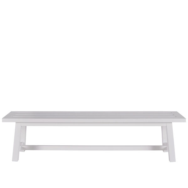 Tybee Chalk White Aluminum  Dining Bench, image 1